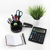 Подставка-органайзер BRAUBERG Office, 133х133х80 мм, 8 отделений, черная, 237948