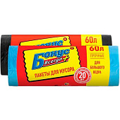 Пакеты д/мусора БОНУС 60х80 60л/20шт Пакеты д/мусора БОНУС 60х80 60л/20шт