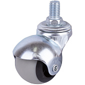 Ролик одинарный с резьбовым штифтом М10 40мм пласт/рез (хром 1 шт)(30кг) Ролик одинарный с резьбовым штифтом М10 40мм пласт/рез (хром 1 шт)(30кг)