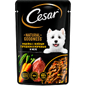 Влажный корм Cesar для собак  индейка, горох, морковь 80г