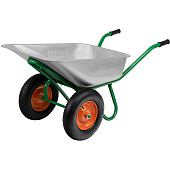 Тачка садово-строительная 2-х колесная, усиленная, грузоподъемность 320 кг, объем 100 л Palisad 689233 Тачка садово-строительная 2-х колесная, усиленная, грузоподъемность 320 кг, объем 100 л Palisad 689233