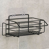  Полка на липучке, 10х24х14 см, цвет черный   5168789 