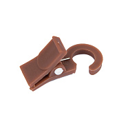  Зажим шторный на кольцо орех (20 шт) в упак. 