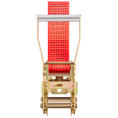 Стяжка крепления груза 5,0т 6,0м SKYWAY STAFF 50мм красный храповый механизм с крюками полиэстер 1шт Стяжка крепления груза 5,0т 6,0м SKYWAY STAFF 50мм красный храповый механизм с крюками полиэстер 1шт