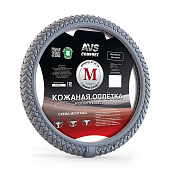 Оплетка эко-кожа AVS SL-700M-GR ( размер M, серая)