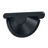  Заглушка желоба 125/90 Optima, Графит Ral:7024 