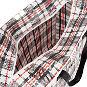 Сумка хозяйственная на молнии, 38 л, цвет белый/чёрный Сумка хозяйственная на молнии, 38 л, цвет белый/чёрный