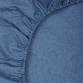 Простыня на резинке 180х200 Цвет Эмоций поплин, голубая сталь Простыня на резинке 180х200 Цвет Эмоций поплин, голубая сталь