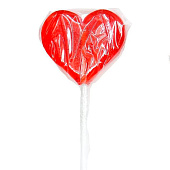  Карамель леденцовая Сердечко литое, клубника, 70 гр. 