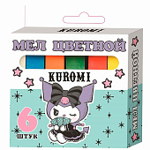  Мелки цветные 6шт Kuromi, квадратное сечение 1х1 см, 10442956 