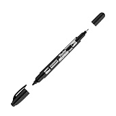  Маркер перманентный черный двухсторонний Luxor 150, 0,7-1 мм, круглый, 3011 