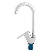  Смеситель для кухни хром латунь картридж D40 гайка с ПВ 40 см 461-01 RK460151-1 Rusant 