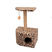 Когтеточка Дом угловой 35х47х29 мех №013 Когтеточка Дом угловой 35х47х29 мех №013