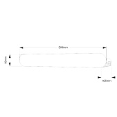 Полка металлическая ElectricLight Hanna 50х10,5 белая