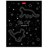 Бизнес-блокнот А5, 80 л, блок, клетка, твердая обложка, матовая ламинация, 3D фольга, Звездный котик, 80ББ5лофВ1_30981 Бизнес-блокнот А5, 80 л, блок, клетка, твердая обложка, матовая ламинация, 3D фольга, Звездный котик, 80ББ5лофВ1_30981