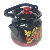 Чайник 3,5л сф. красно-черный декор с пл. кнопкой С2716.38 Чайник 3,5л сф. красно-черный декор с пл. кнопкой С2716.38