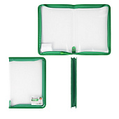 Папка на молнии пластиковая BRAUBERG Диагональ, А4, 325х230мм, прозрачная, молния ассорти, 224052 Папка на молнии пластиковая BRAUBERG Диагональ, А4, 325х230мм, прозрачная, молния ассорти, 224052