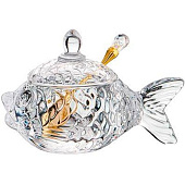 Икорница с ложкой "Рыбка" 110 мл. 15,5х7,5 см. коллекция "Muza" 355-231-11