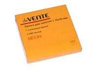  Блок для записей 76х76 100л deVENTE НЕОН оранжевый клей (12/216) /2010332/ 