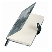  Ежедневник А5 недатированный Brauberg Nebula, 160 л, под кожу, застежка, черный, 116235 