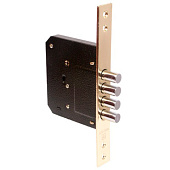  Замок врезной без ручек 189-4 крест ключ (латунь/золото) АЛЛЮР 