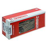  Саморезы универсальные желтые ШУж 5,0х80мм, потайная голова, 100шт 