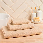  Полотенце 50х90 махровое Экономь и Я цв. бежевый, 100% хлопок, 320 гр/м2 7527712 