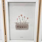 Фоторамка раскладная на 3 фото «Flower», дерево (10х15 см) Фоторамка раскладная на 3 фото «Flower», дерево (10х15 см)