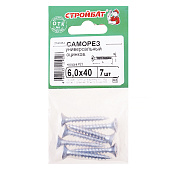 Саморезы универсальные оцинкованные ШУц 6,0х40мм, потайная голова, 7шт Саморезы универсальные оцинкованные ШУц 6,0х40мм, потайная голова, 7шт