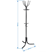  Вешалка напольная Комфорт черный ВК5/Ч 