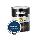  Краска с молотковым эффектом темно-синяя 0,9л / HUSKY-KLONDIKE 