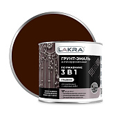  Грунт-эмаль 3 в 1 Лакра Шоколадно-коричневый RAL 8017  1,7кг 