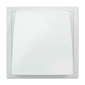  Вывод стенной с обратным клапаном 175х175 с выходом d100 белый 