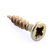  Саморезы универсальные желтые ШУж 4,0х16мм, потайная голова, 25шт 