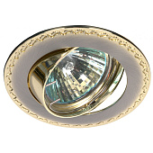 Светильник точечный встраиваемый под лампу GU5.3 KL23A 50Вт круг контур сатин/никель/золото поворотный MR16 (d84/монтажн d75) /ЭРА Светильник точечный встраиваемый под лампу GU5.3 KL23A 50Вт круг контур сатин/никель/золото поворотный MR16 (d84/монтажн d75) /ЭРА