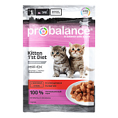  Влажный корм ПРОбаланс для котят со вкусом телятины желе 85гр 