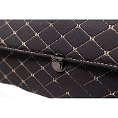 Бокс-органайзер в багажник 66х32х30см Экокожа Черный, строчка золотая Бокс-органайзер в багажник 66х32х30см Экокожа Черный, строчка золотая