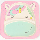 Набор бамбуковой посуды «Единорожка», 5 предметов 4591072 Набор бамбуковой посуды «Единорожка», 5 предметов 4591072