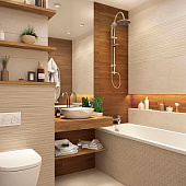  Плитка  25х60 Quarta brown арт.010100000420 Коричневый /Gracia Ceramica (1,2м2) 