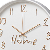  Часы настенные круг d=30см, корпус белый, "Home", "Рубин" 3014-001 