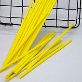 Трубочки одноразовые для напитков 25 шт. "Party go", yellow (197 мм)