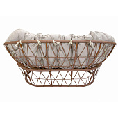  Диван Garden story Мамасан до 180 кг арт.CN4823-MT, ротанг искусственный, (корзина, подушка, подставка), бежевый 