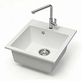 Мойка кварцевая квадратная белая матовая 500x500x175 42/G31 Agata