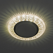  Светильник точечный встраиваемый под лампу GX53 DK LD22 15Вт круг LED-подсветка шампань (d123х45/монтажн d90) /ЭРА 