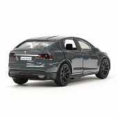 Машина инерционная ТЕХНОПАРК 12см Tesla model x plaid металлическая, MODELX-12-GY-WOD