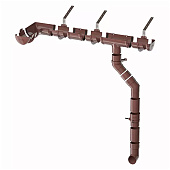 Угол желоба регулируемый 90°-150° ПВХ коричневый/ Технониколь Угол желоба регулируемый 90°-150° ПВХ коричневый/ Технониколь