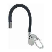  Смеситель для кухни на гайке с гибким чёрным гусаком чёрный/хром 2529 А45N CALORIE Люкс 