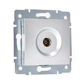 Розетка СП ТV проход. матовое серебро Карина Розетка СП ТV проход. матовое серебро Карина