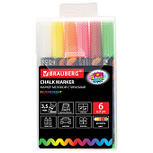 Маркеры меловые 6цв BRAUBERG, POP-ART 3,5 мм, стираемые, 151526 Маркеры меловые 6цв BRAUBERG, POP-ART 3,5 мм, стираемые, 151526