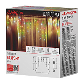 Электрогирлянда Бахрома 2х0,6м (Разноцвет) от сети IP20 55114